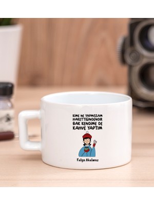 Hediye Dükkanı Kişiye Özel  Bak Kendime De Kahve Yaptım Fincan