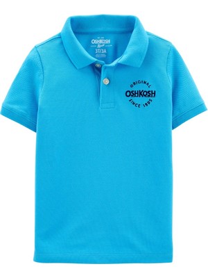 OshKosh B'Gosh Küçük Erkek Çocuk Kısa Kollu Tshirt Polo Yaka Mavi