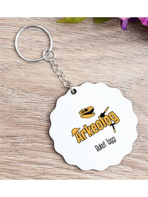 Hediye Dükkanı Kişiye Özel  Arkeolog Ahşap Anahtarlık