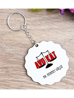 Hediye Dükkanı Kişiye Özel  Avukat Ahşap Anahtarlık