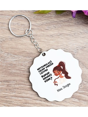 Hediye Dükkanı Kişiye Özel  Bunun Havası Kime Ahşap Anahtarlık