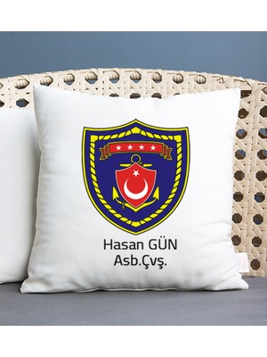 Hediye Dükkanı Kişiye Özel  Deniz Kuvvetleri Kare Yastık
