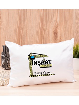 Hediye Dükkanı Kişiye Özel  Inşaat Mühendisi Dikdörtgen Yastık