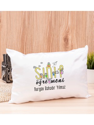 Hediye Dükkanı Kişiye Özel  Sınıf Öğretmeni Dikdörtgen Yastık