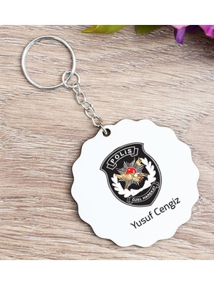 Hediye Dükkanı Kişiye Özel  Özel Harekat Polisi Ahşap Anahtarlık