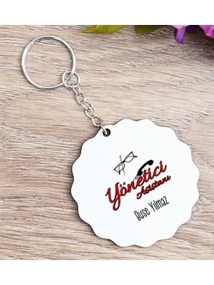 Hediye Dükkanı Kişiye Özel  Yönetici Asistanı Ahşap Anahtarlık