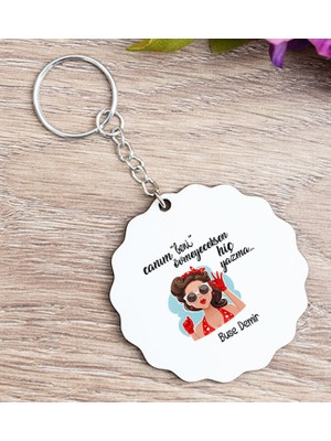 Hediye Dükkanı Kişiye Özel  Övmeyeceksen Hiç Yazma Ahşap Anahtarlık