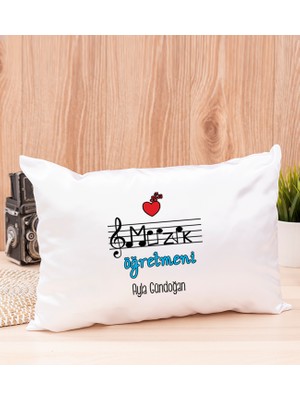 Hediye Dükkanı Kişiye Özel  Müzik Öğretmeni Dikdörtgen Yastık