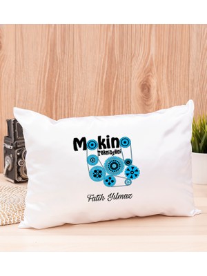 Hediye Dükkanı Kişiye Özel  Makine Teknisyeni Dikdörtgen Yastık