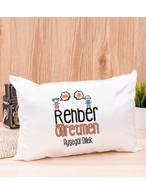 Hediye Dükkanı Kişiye Özel  Rehber Öğretmen Dikdörtgen Yastık