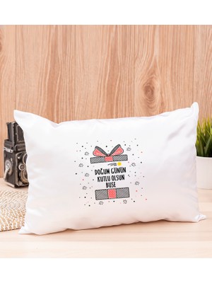 Hediye Dükkanı Kişiye Özel  Doğum Günü Hediyesi Dikdörtgen Yastık
