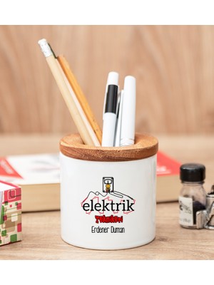 Hediye Dükkanı Kişiye Özel  Elektrik Teknikeri Kalemlik