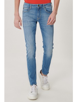 Lee Erkek Malone Skinny Fit Normal Bel Denim Esnek Jean Kot Pantolon