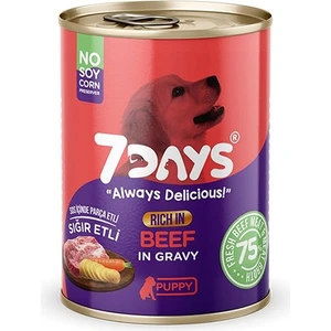 7days Tahılsız Taze Sığır Etli Soslu Yavru Köpek Konservesi 415 gr