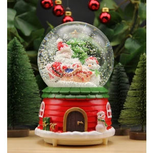 Yılbaşı Noel Kar Küresi Christmas Işıklı, Müzikli ve Kar Motorlu Mega Boy Kar Küresi Premium