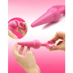 Silikon Anal Tıpa Vajinal Dildo Plug Pembe L Size