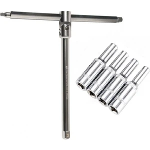 Çok Amaçlı Mafsallı Lokma Cırcır Kolu 1/4-3/8-1/2 +1/4 Lokma 8-10-11-12 mm 6 Köşe