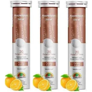 Magnezyum Sitrat 20 Efervesan Tablet x 3 Adet