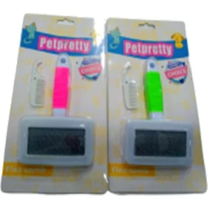 Petpretty Kedi ve Köpekler Için Slikon Saplı Tarama Fırçası