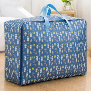 Oxford Kumaş Yorgan Saklama Çantası, Özellikler: 55X33X20Cm Mavi Tavşan  (Yurt Dışından)