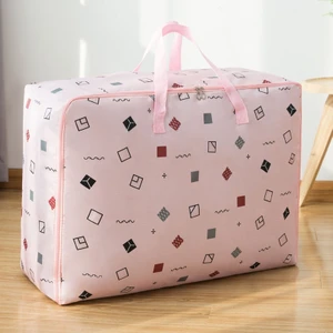 Oxford Kumaş Yorgan Saklama Çantası, Özellikler: 55X33X20Cm Pembe Kare  (Yurt Dışından)