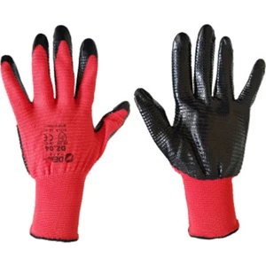 Safety Nitril Eldiven Zebra Kırmızı No:10