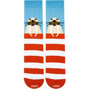 Carnaval Socks Mors Desenli Renkli Çorap