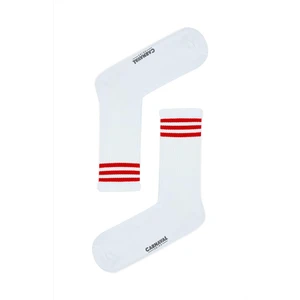 Carnaval Socks Uzun Kırmızı Şerit Desenli Renkli Çorap