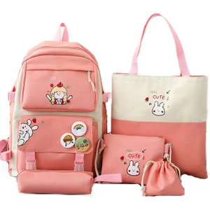 4 Parça Büyük Kapasiteli Okul Çantası Seti (Yurt Dışından)