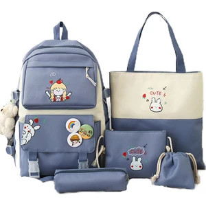 4 Parça Büyük Kapasiteli Okul Çantası Seti (Yurt Dışından)