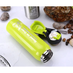 500 ml Spor Termos Su Şişesi Termo Kupa Paslanmaz Çelik Vakum Şişesi Kupa ile Saman Yalıtım Kupası Termosları Ttthermal Bottl | Vakum Şişesi ve termoslar (Yeşil) (Yurt Dışından)