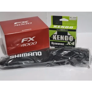 Fx 4000 Spin Olta Makinesi + Kendo Dyneema 4 Kat 120MT Örgü Ip + Melafısh Ayarlanabilir Spin Kamışını  Koruma Taşıma Kılıfı