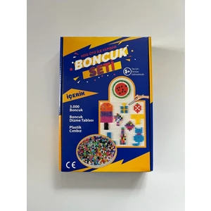 Ütü ile Yapışan Renkli Boncuk Seti 3.000 Adet 5mm Midi Boncuk + Kalıp + Cımbız + Ütü Kağıdı