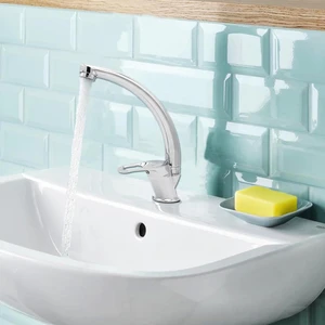 Beyza Krom Kısa Kuğu Lavabo Bataryası S-35006