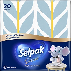 Deluxe Elegant Design Desenli Peçete 4'ü 1 Arada