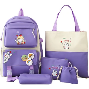 4 Parça Büyük Kapasiteli Okul Çantası Seti (Yurt Dışından)