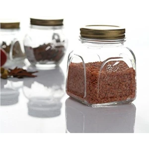 Homemade Cam Kavanoz - Cam Erzak Saklama Kabı 6 Lı 500cc