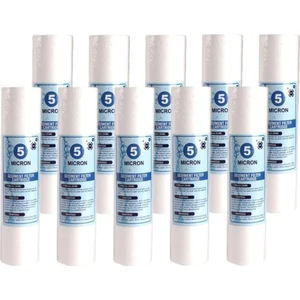 Açık Kasa Su Arıtma Cihazı 10 Inç 5 Mikron Sediment Spun Filtre ( 10 Adet )