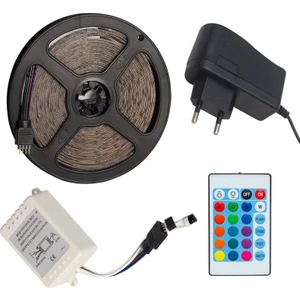 Powermaster Om-6 Silikonlu 5 Metre Rgb Şerit LED Animasyon Devreli + Adaptör Set