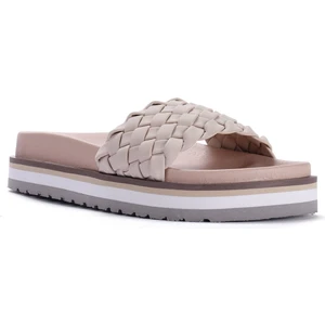 Nine West Danısa 2fx Bej Kadın Kalın Taban Terlik