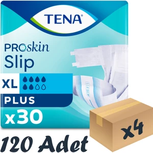 Proskin Slip Plus Bel Bantlı Hasta Bezi, En Büyük Boy (Xl), 6 Damla, 30'Lu 4 Paket 120 Adet