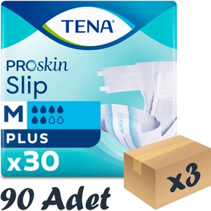 Proskin Slip Plus Belbantlı Hasta Bezi, Orta Boy (M), 6 Damla, 30'Lu 3 Paket 90 Adet