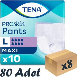 Proskin Pants Maxi Emici Külot, Büyük Boy (L), 8 Damla, 10'Lu 8 Paket 80 Adet