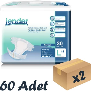Tekstil Yüzeyli Bel Bantlı Yetişkin Hasta Bezi Large 30'Lu 2 Paket 60 Adet