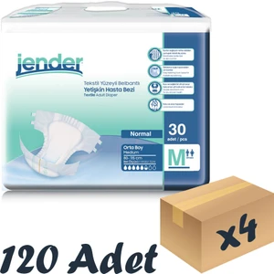 Tekstil Yüzeyli Bel Bantlı Yetişkin Hasta Bezi Medium 30'Lu 4 Paket 120 Adet