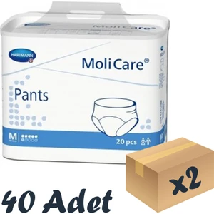 Hartmann Molicare Pants Emici Külot 6 Damla Medium 20'Li 2 Paket 40 Adet