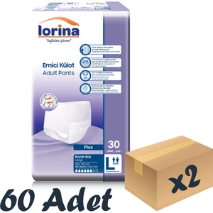 Yetişkin Emici Külot Large 30'Lu 2 Paket 60 Adet