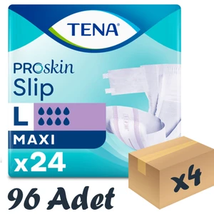 Slip Maxi Bel Bantlı Hasta Bezi, Büyük Boy (L), 8 Damla, 24'Lü 4 Paket 96 Adet