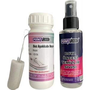 Point Care Beyaz Kumaş ve Bez Ayakkabı Boyası 125 Gr. Boya Öncesi Temizlik Sıvısı