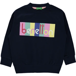 Kız Çocuk Sweatshirt 4-13 Yaş Lacivert